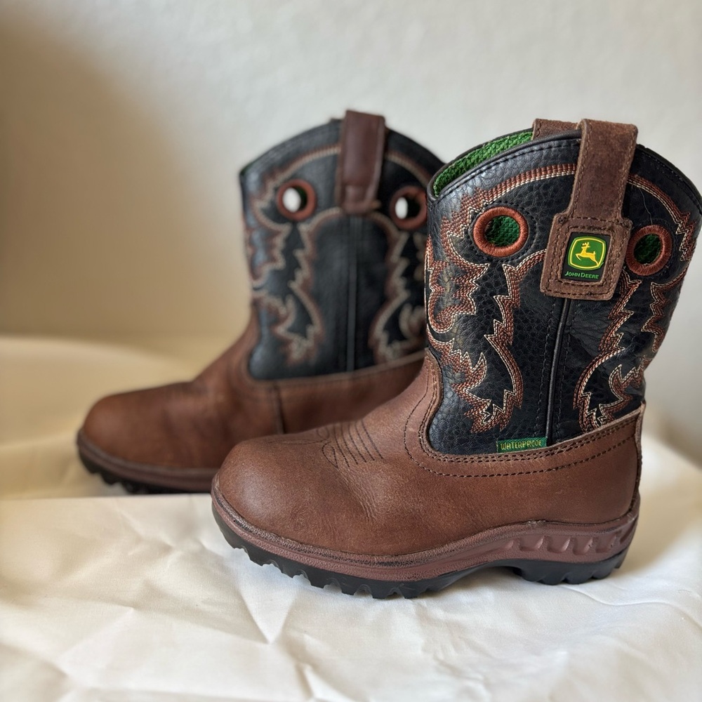 John Deere leather waterproof boys boots